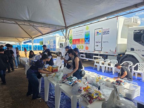 Sistema Fecomércio por meio do Sesc Mesa Brasil arrecada 11 toneladas de alimentos no Tecno Game Brasil