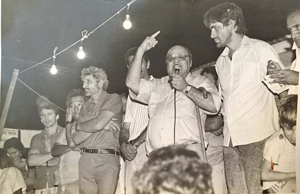 Jerônimo discursa em comício com a presença da família Cassol (Arquivo   MDB) - Gente de Opinião