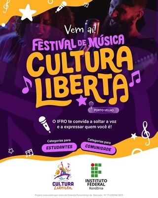 Festival de Música “Cultura Liberta” do IFRO recebe inscrições da comunidade interna e externa 