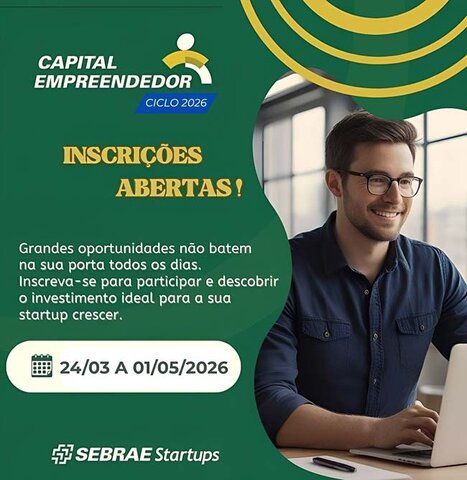 Sebrae RO abre inscrições para o Capital Empreendedor 2026 - Gente de Opinião