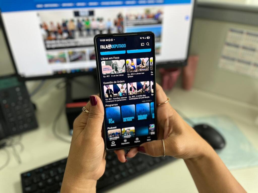 A plataforma está disponível para dispositivos móveis, computadores e Smart TVs (Foto: Emilly Marques I Secom ALE/RO) - Gente de Opinião