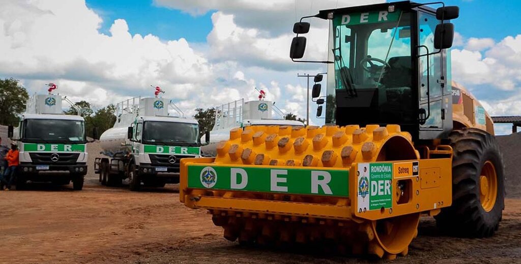 O DER atua na conservação de estradas estaduais para garantir o escoamento da produção e transporte (Foto: Governo de Rondônia) - Gente de Opinião