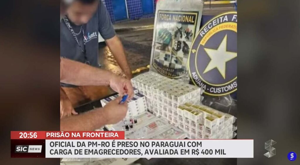 Oficial da PM-RO é preso no Paraguai com carga de emagrecedores, avaliada em R$ 400 mil - Gente de Opinião