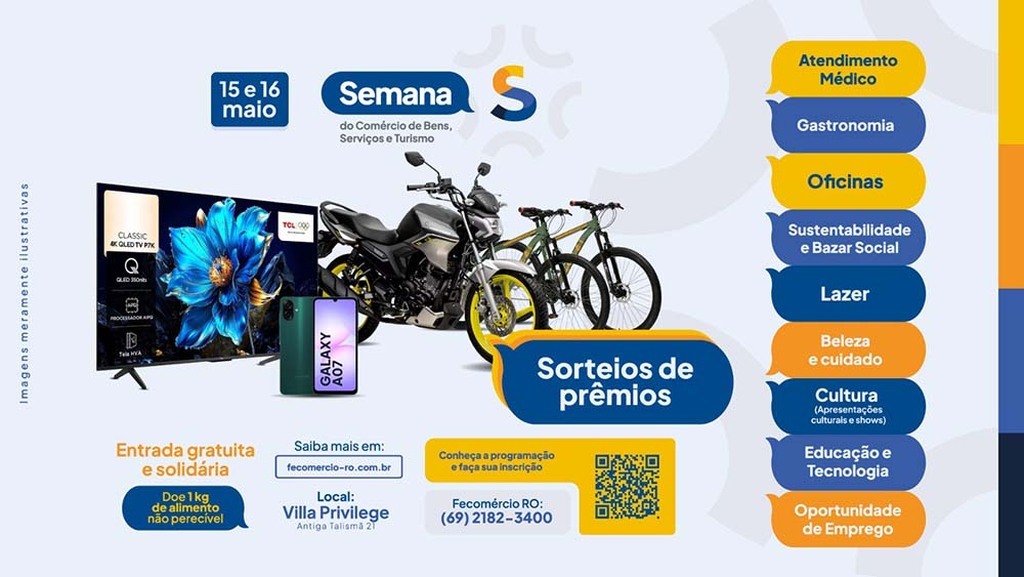 Semana S do Comércio 2026 terá programação gratuita com saúde, cultura, empregabilidade e lazer em Porto Velho  - Gente de Opinião