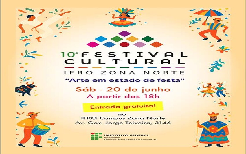 Zona Norte celebra 10 anos de arte e cultura com Festival aberto à comunidade de Porto Velho 