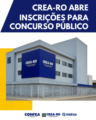 Crea-RO abre inscrições para concurso público com vagas para níveis médio e técnico
