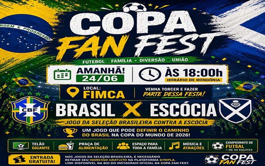 Copa Fan Fest continua e recebe torcedores para o terceiro jogo do Brasil na Copa do Mundo de 2026