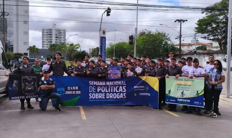 Pit Stop de conscientização da Semana de Políticas Públicas sobre Drogas conta com apoio da PM Mirim em Porto Velho