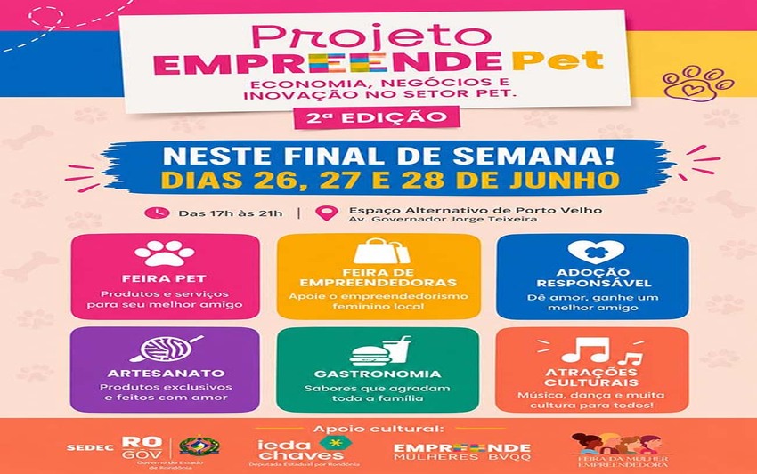 2ª Edição do Empreende Pet começa nesta sexta (26) no Parque Alternativo com programação gratuita