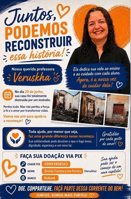 Das cinzas à esperança: professora perde tudo em incêndio e amigos fazem corrente de amor para reconstruir sua vida