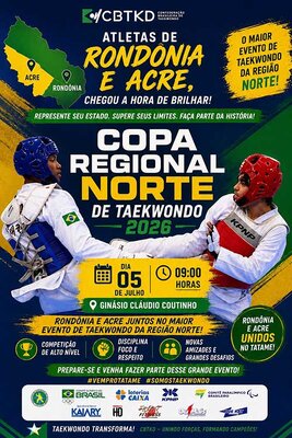 Confederação Nacional e Federação Rondoniense realizam Copa Norte Regional de Taekwondo em Porto Velho neste final de semana